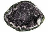 Purple Amethyst Geode with Polished Face - Uruguay #113853-1